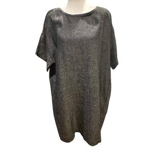 Eileen Fisher Gray Oversized Tunic Dress size L